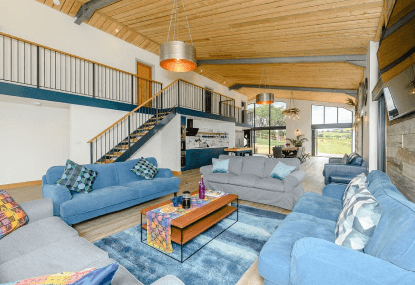 Luxury holiday cottage interior
